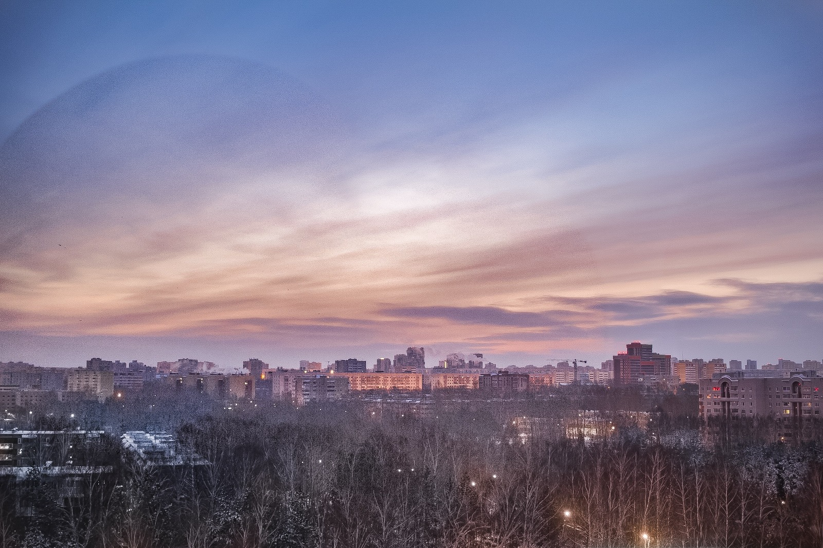 Dawn January 1 - My, Kazan, dawn, The photo, View from the window