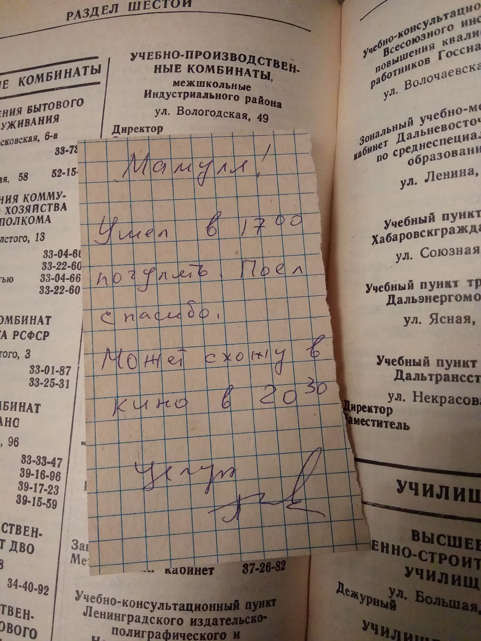 The deeds of days gone by - My, the USSR, Phonebook, Khabarovsk, Old man, Longpost