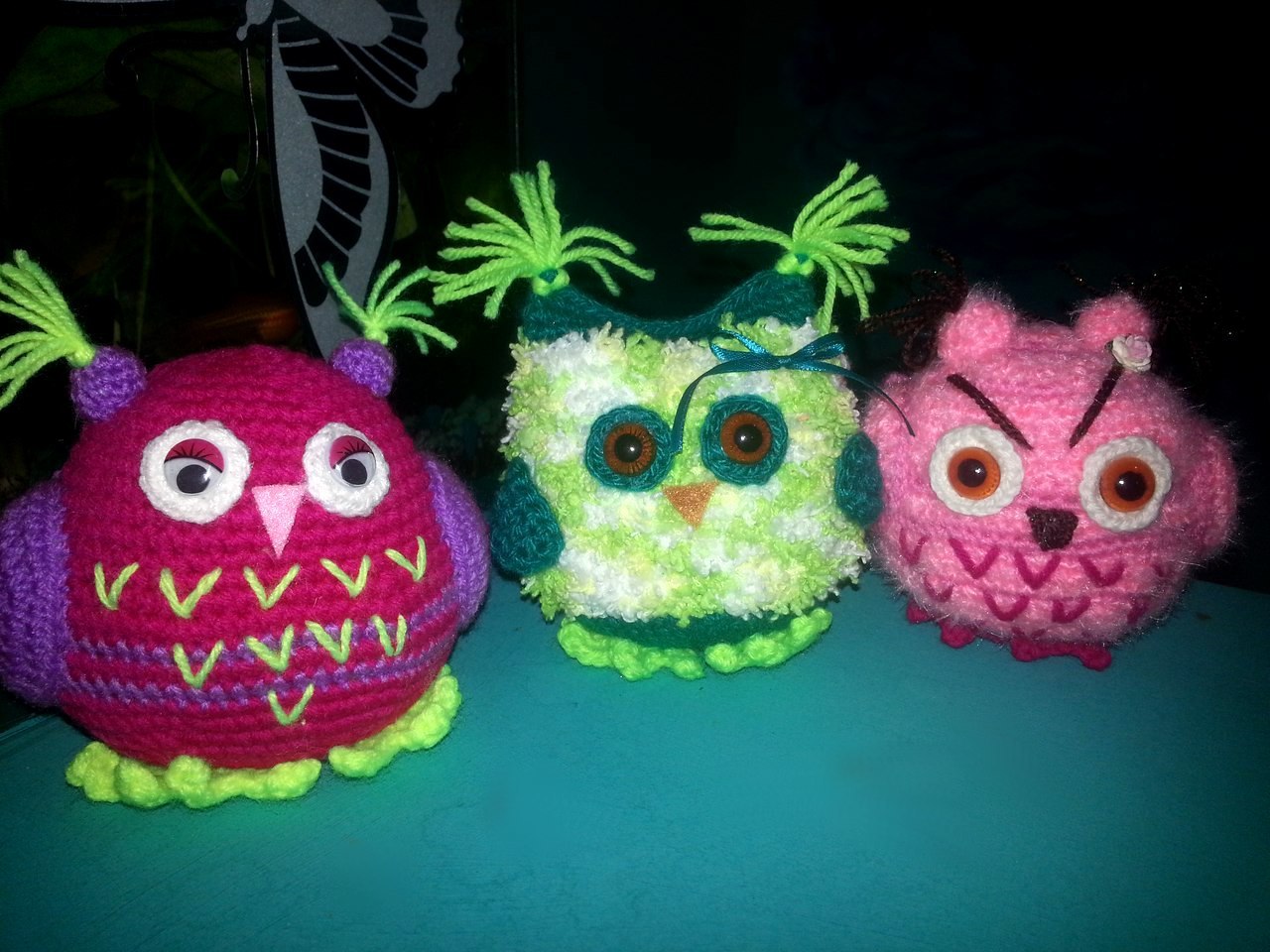 The owl has friends))) sparkle Grini and baby Grumpy) - Crochet, Owl, Knitted toys, Author's toy