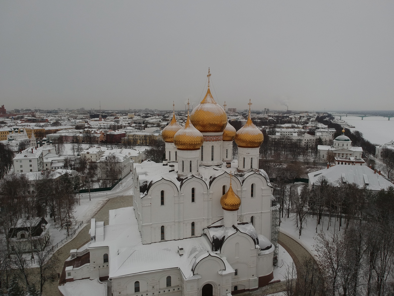 Кострома и Ярославль с воздуха - Моё, Ярославль, Кострома, Ярославль и Кострома, Дрон, Квадрокоптер, Россия, Зима, Длиннопост