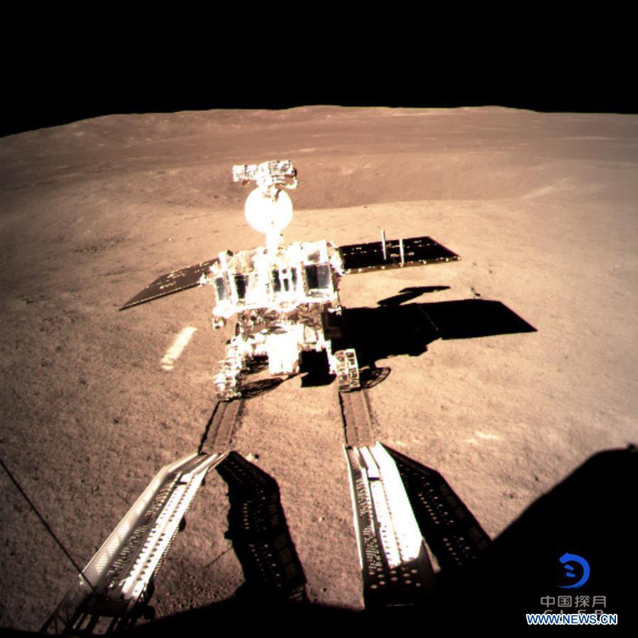 China's Yutu-2 lunar rover separates from Chang'e-4 station - moon, China, Another side of the moon, Chang'e-4, Yutu-2, Space, Technics, Technologies
