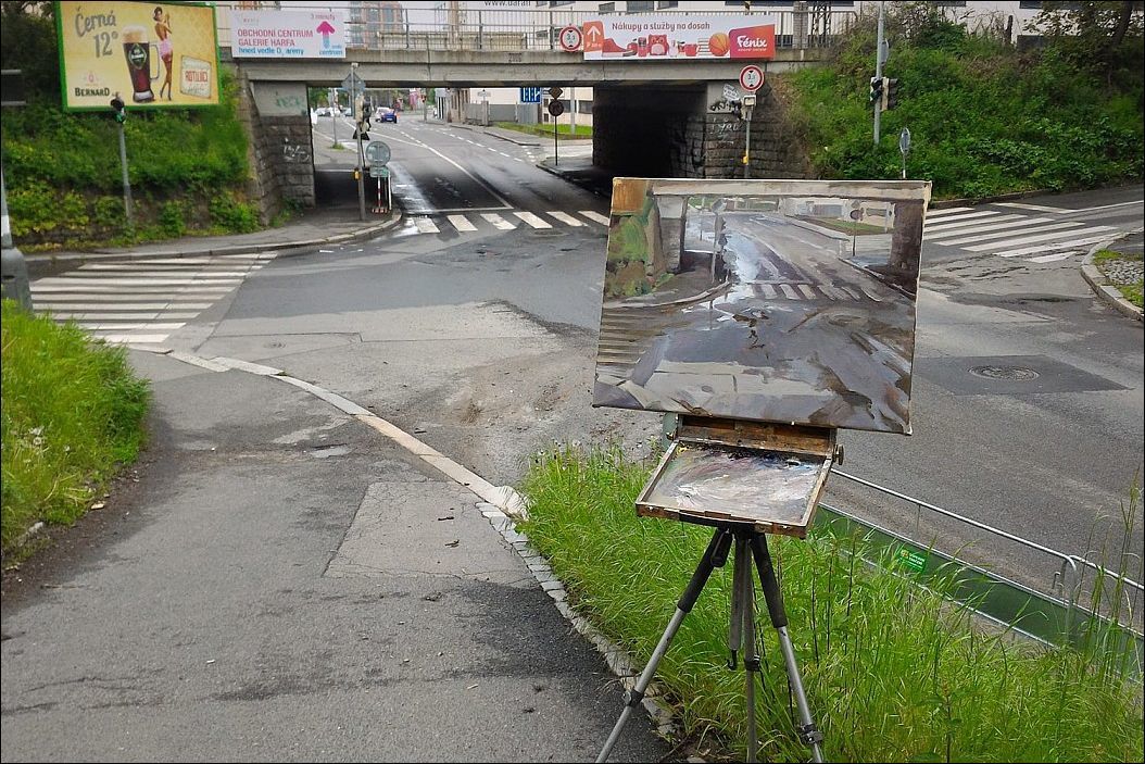 Inspiration - Painting, Road, Crossroads, Painting, Czech, Prague