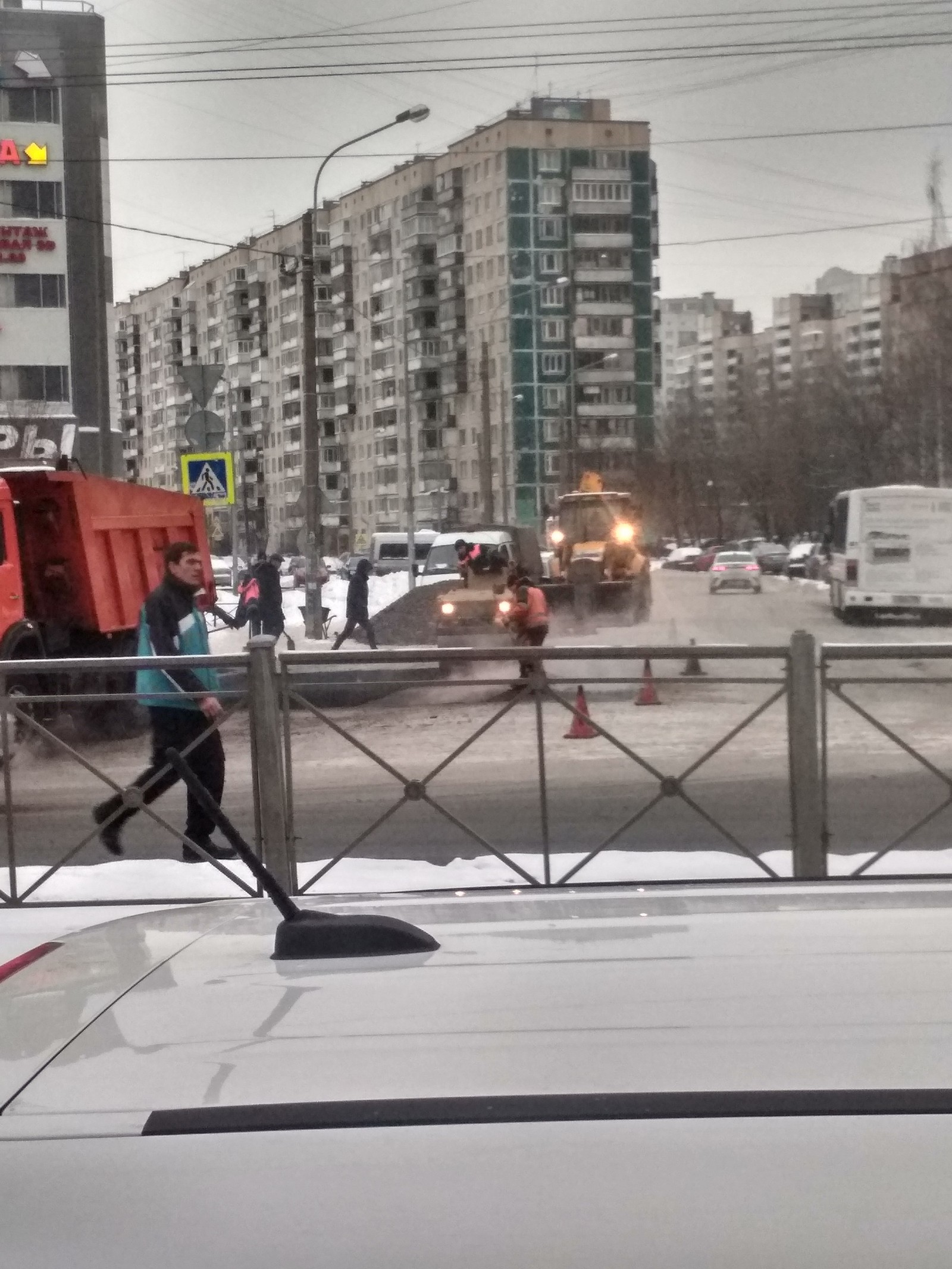 Best time for road repairs - My, Saint Petersburg, Russian State University named after AN Kosygin