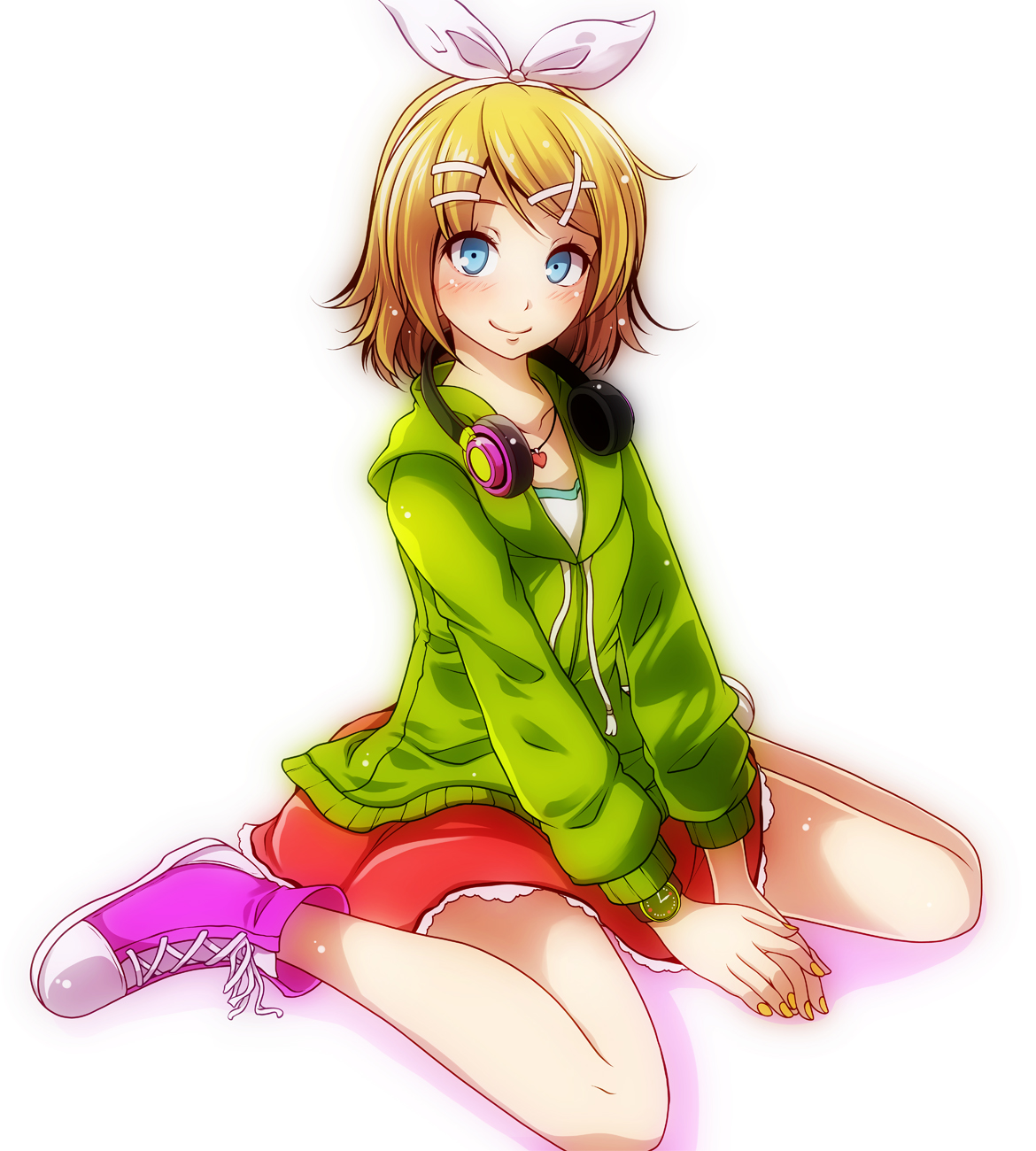 Очаровательная улыбка - Аниме, Не аниме, Vocaloid, Kagamine Rin, Anime Art, Saika tsukisiro, Pixiv