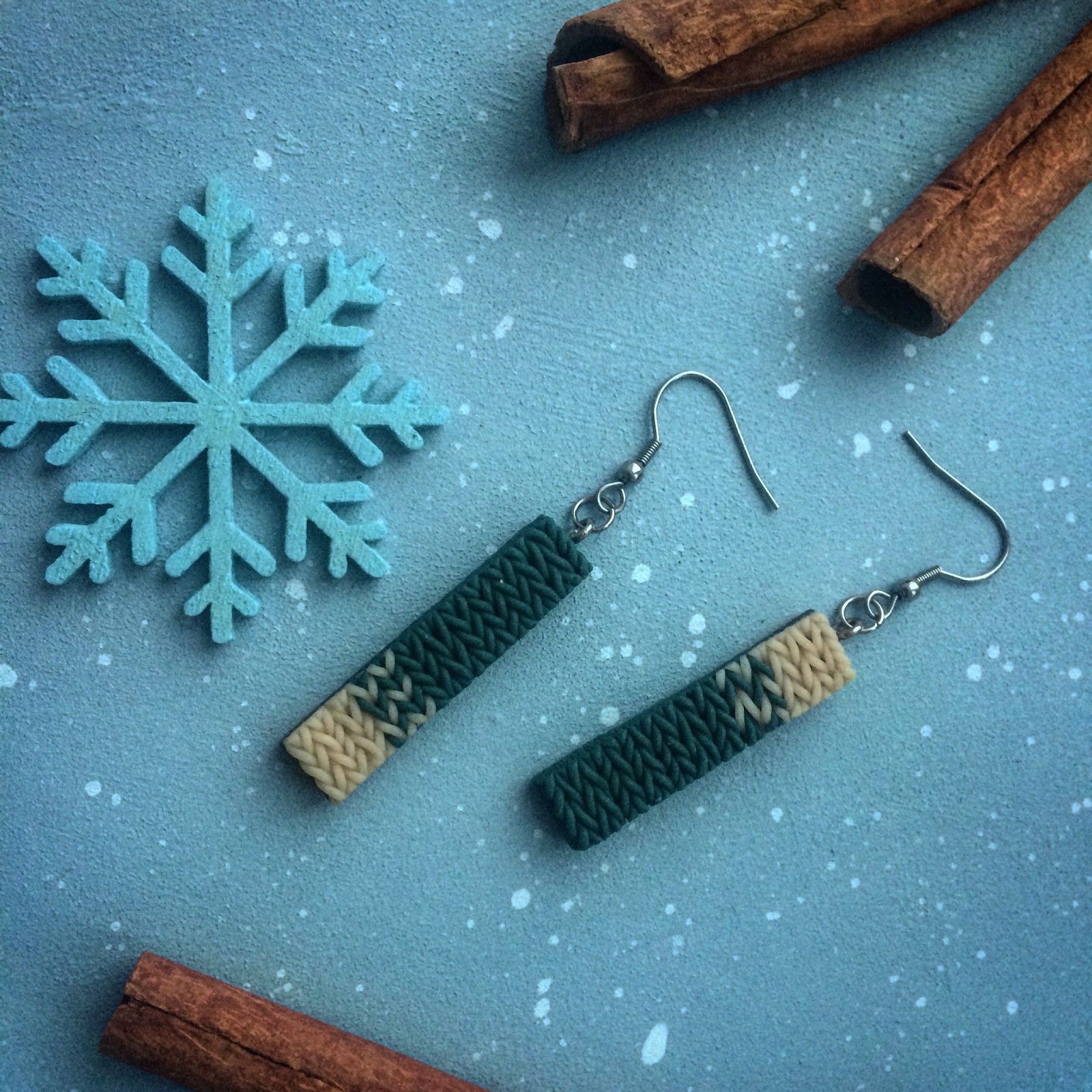 Polymer clay earrings - My, Needlework without process, Polymer clay, Earrings, Handmade