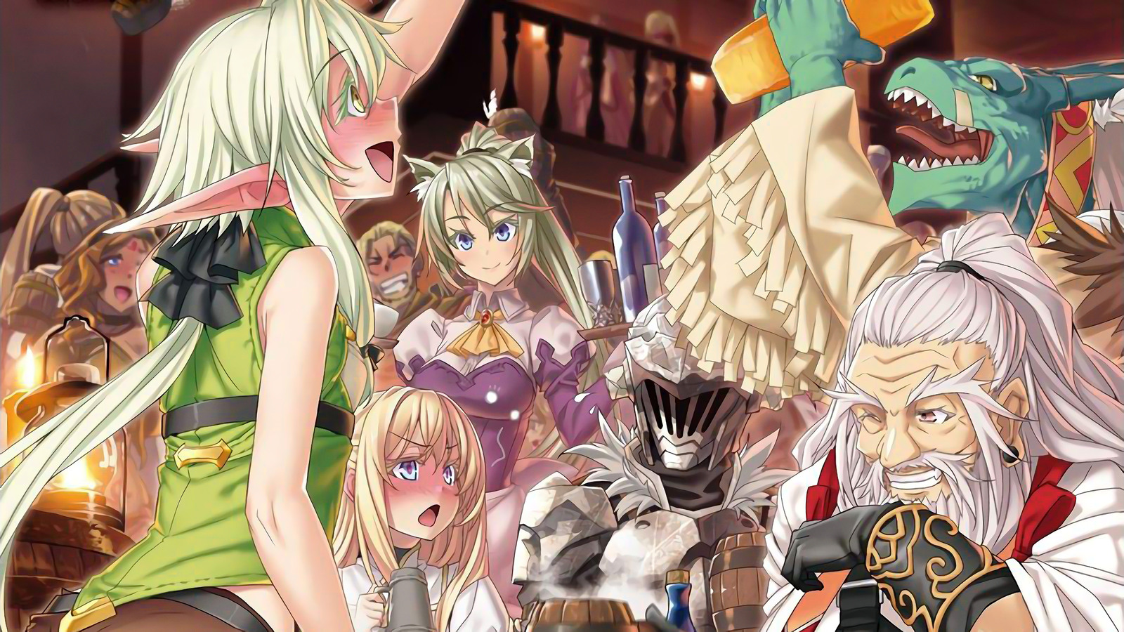 Goblin Slayer Art - Аниме, Anime Art, Goblin Slayer, Priestess, High Elf archer, Dwarf Shaman, Lizard Priest, Kannatsuki Noboru