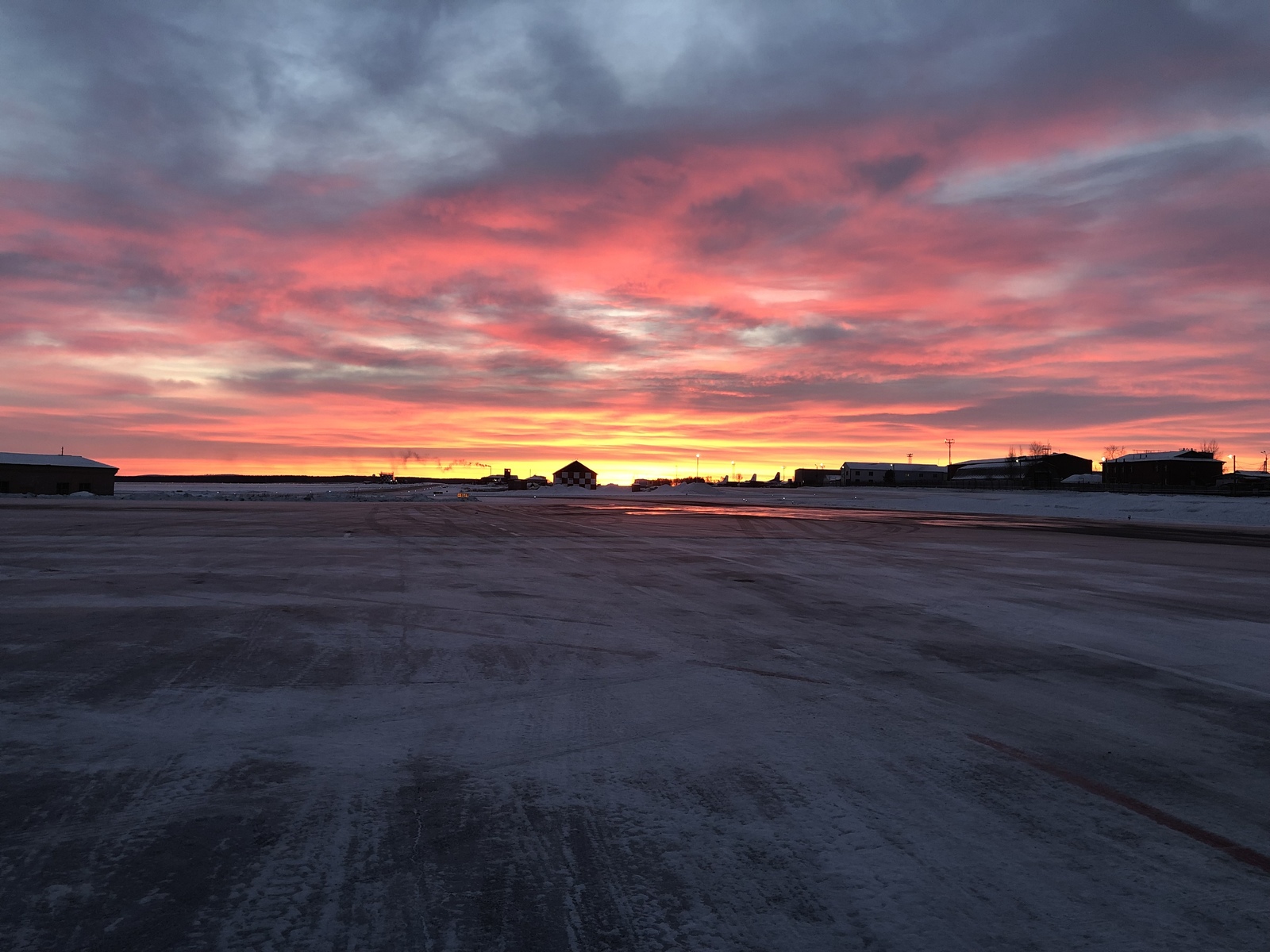 Dawn in Siberia - My, Irkutsk, dawn, The airport