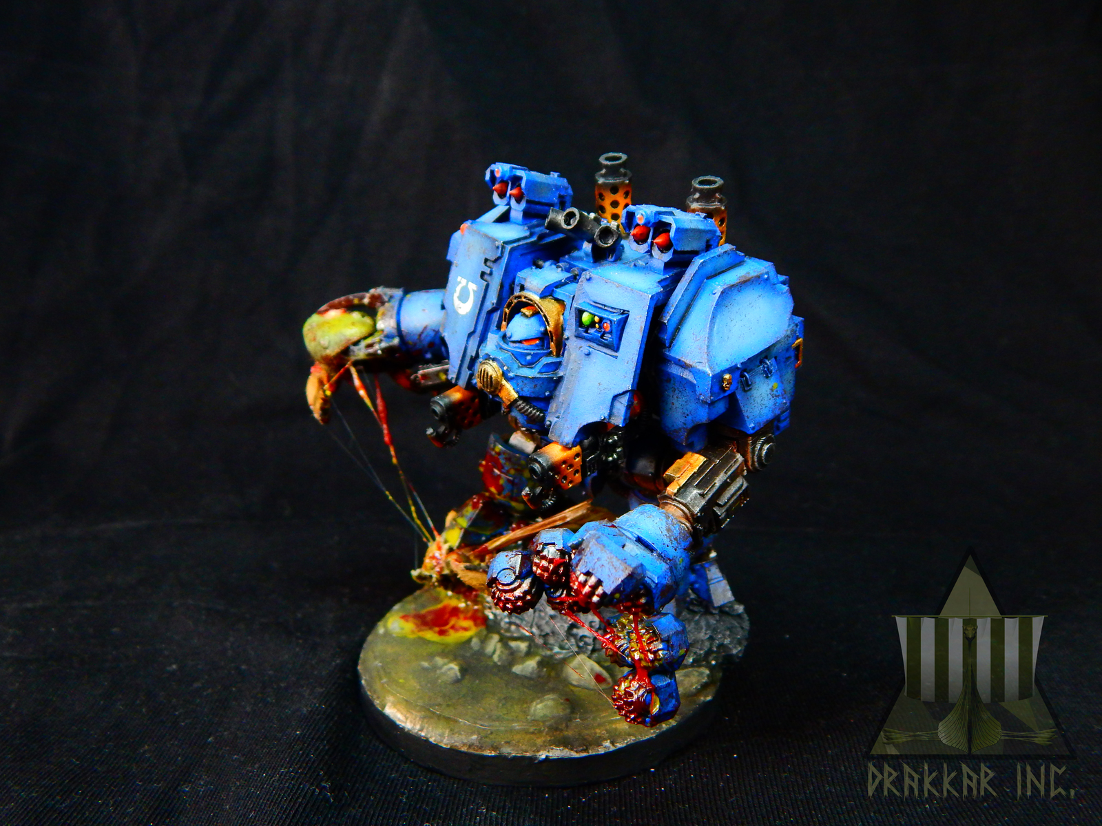 Ironclad Dreadnough - My, Warhammer 40k, Wh painting, Wh miniatures, Miniature, Painting miniatures, Ultramarines, Nurgle, Longpost, Insects