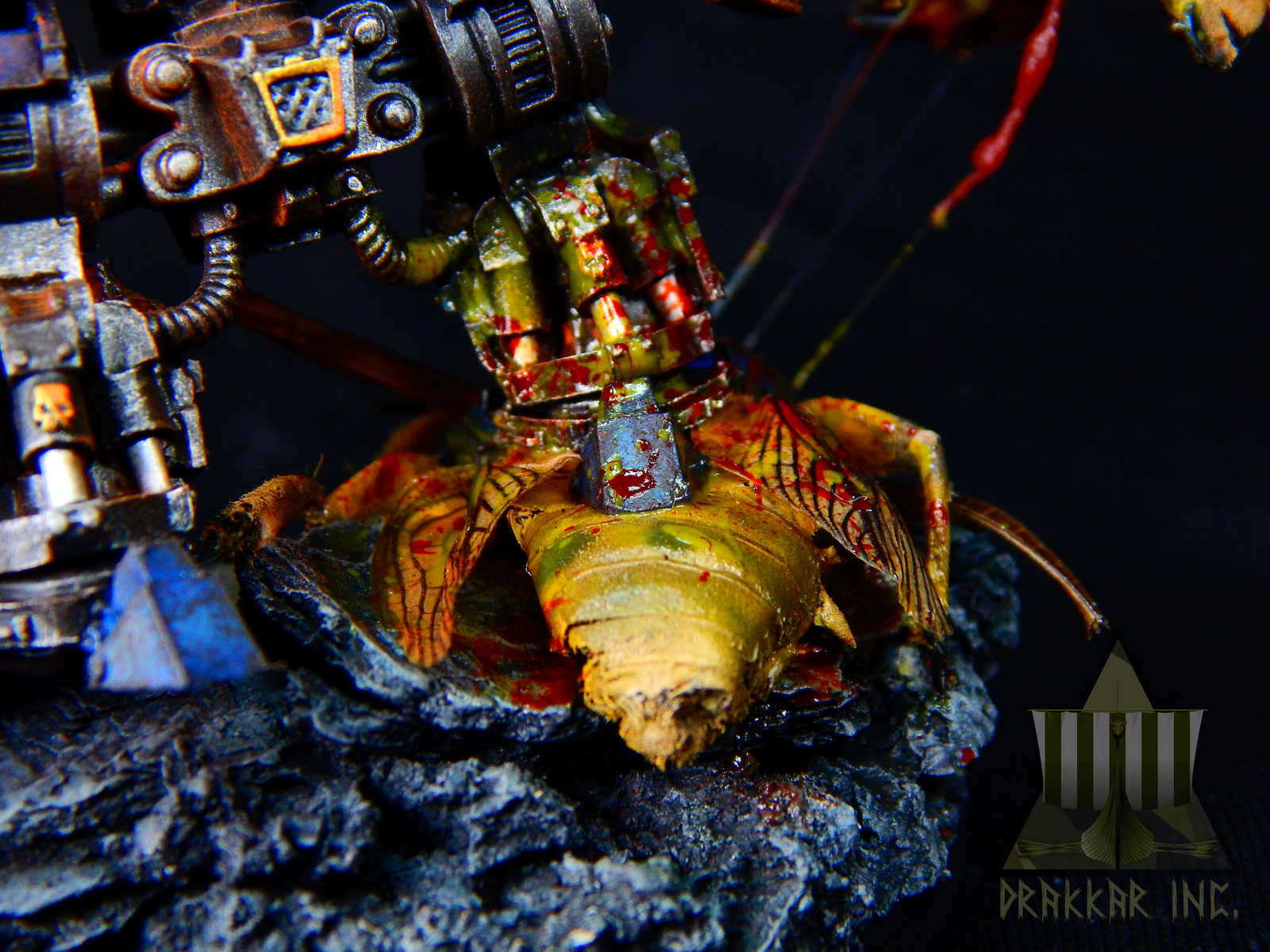 Ironclad Dreadnough - My, Warhammer 40k, Wh painting, Wh miniatures, Miniature, Painting miniatures, Ultramarines, Nurgle, Longpost, Insects