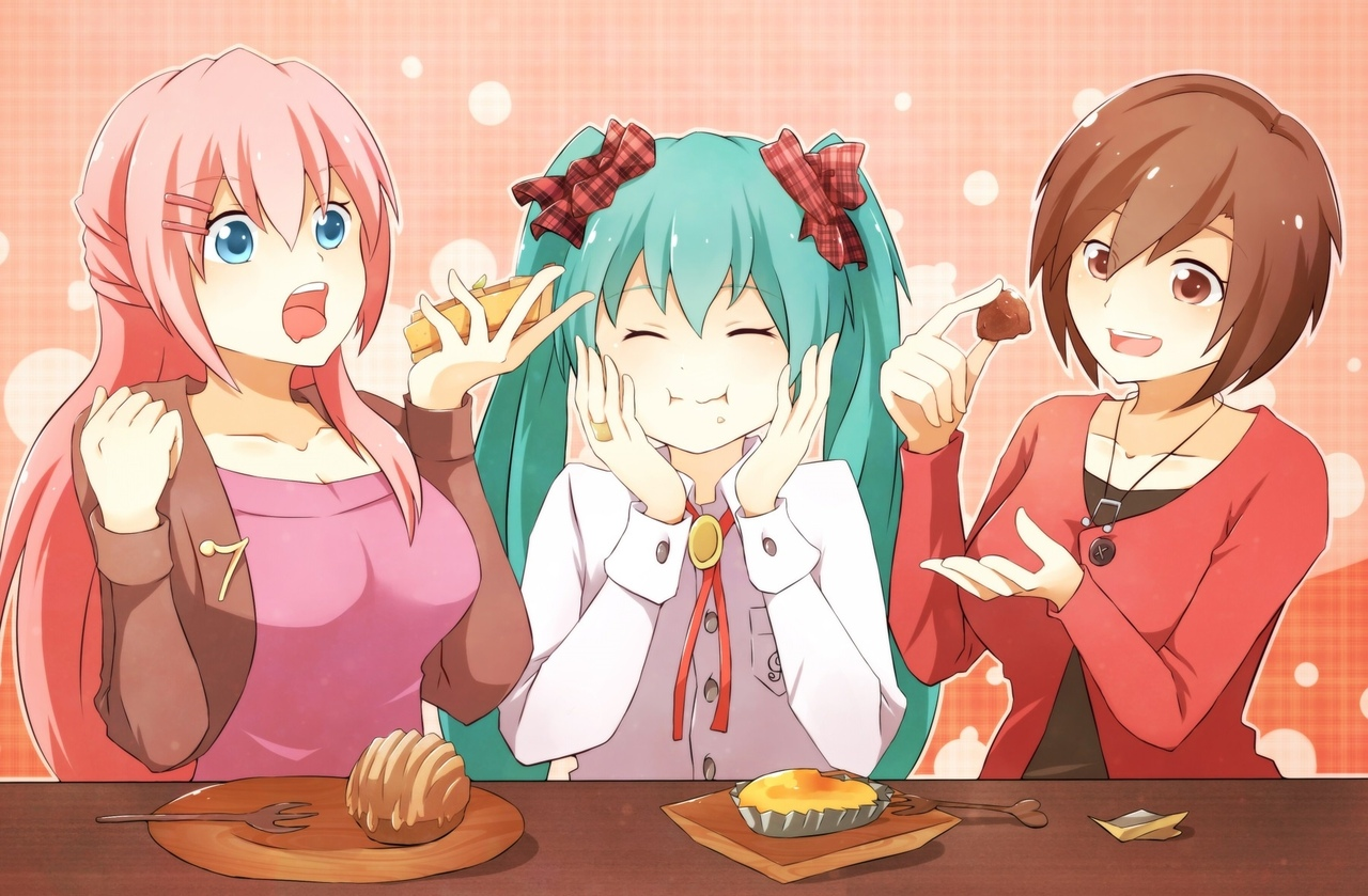 Yummy! - Anime, Not anime, Vocaloid, Meiko, Hatsune Miku, Megurine luka, Anime art