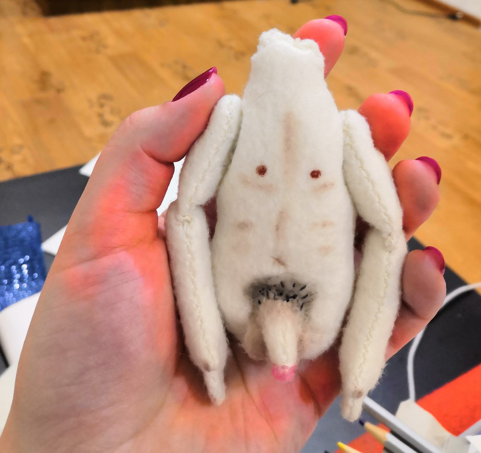 Adolf - playful (do it yourself) - NSFW, My, Humor, Handmade, Handmade, felt toys, Author's toy, Longpost