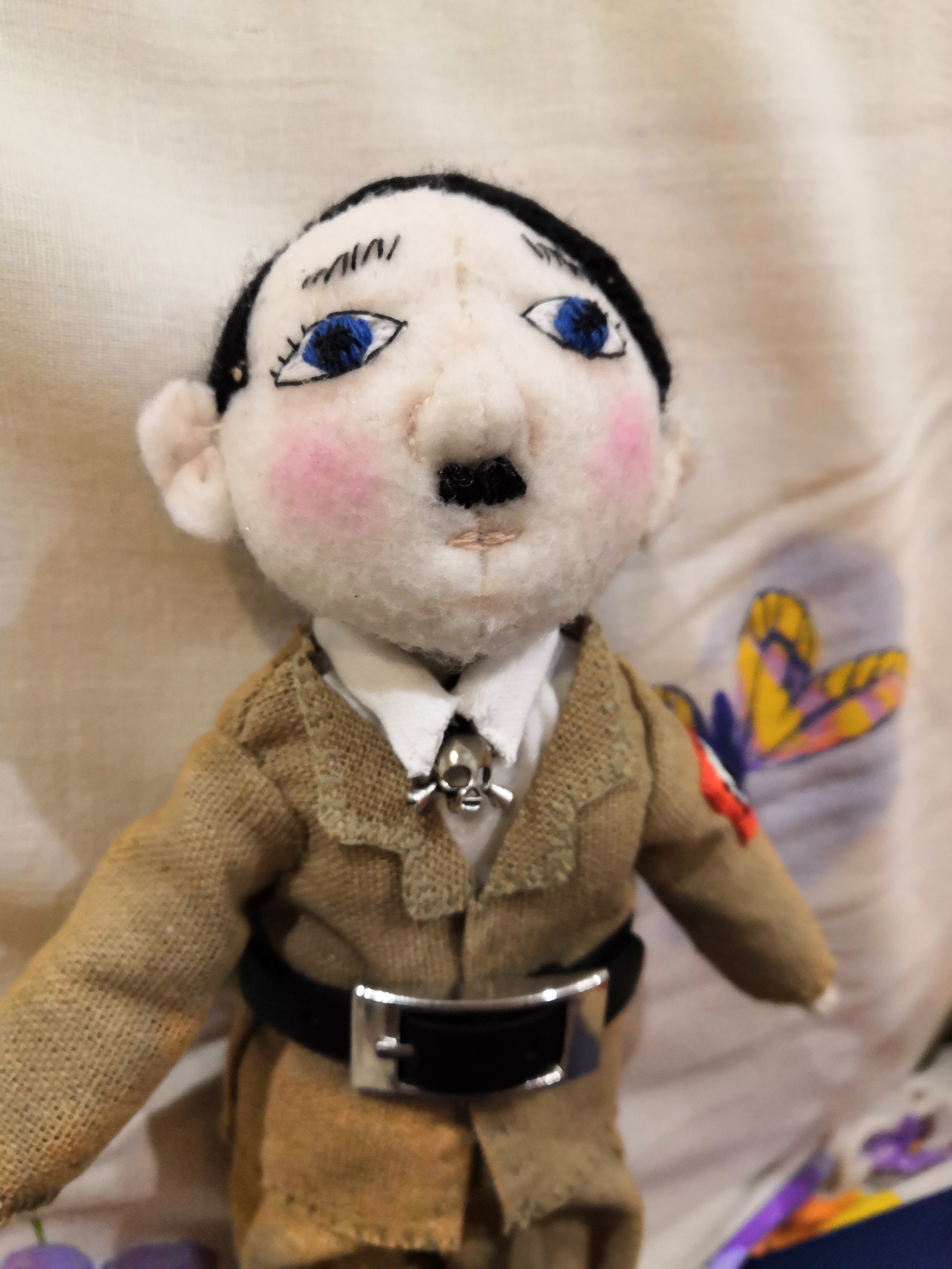 Adolf - playful (do it yourself) - NSFW, My, Humor, Handmade, Handmade, felt toys, Author's toy, Longpost