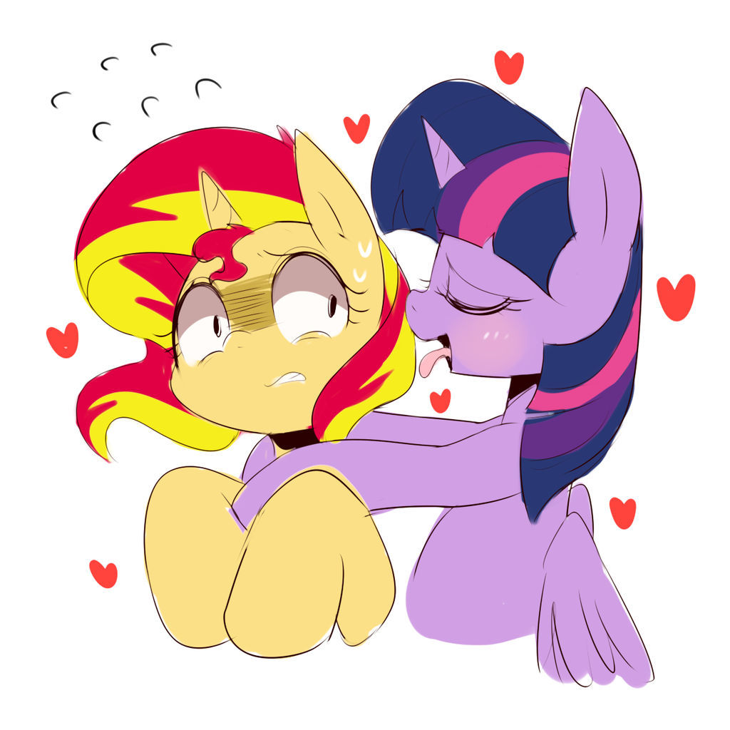 Friendship with the Princess of Friendship - My little pony, Twilight sparkle, Sunset shimmer, Shipping, Marenlicious, Longpost, MLP Lesbian, MLP Edge