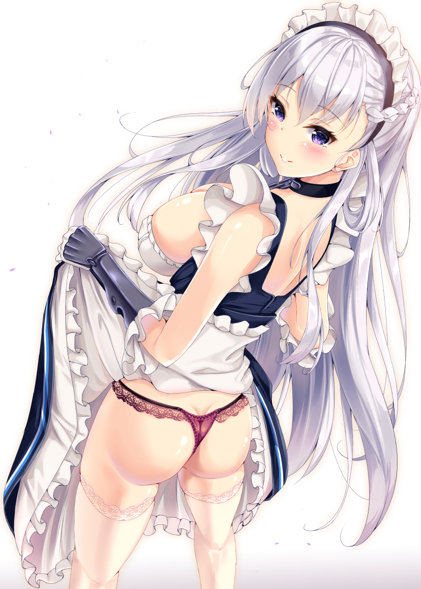 Belfast - NSFW, Azur lane, Belfast, Boobs, Underwear, Etty, Anime, Art