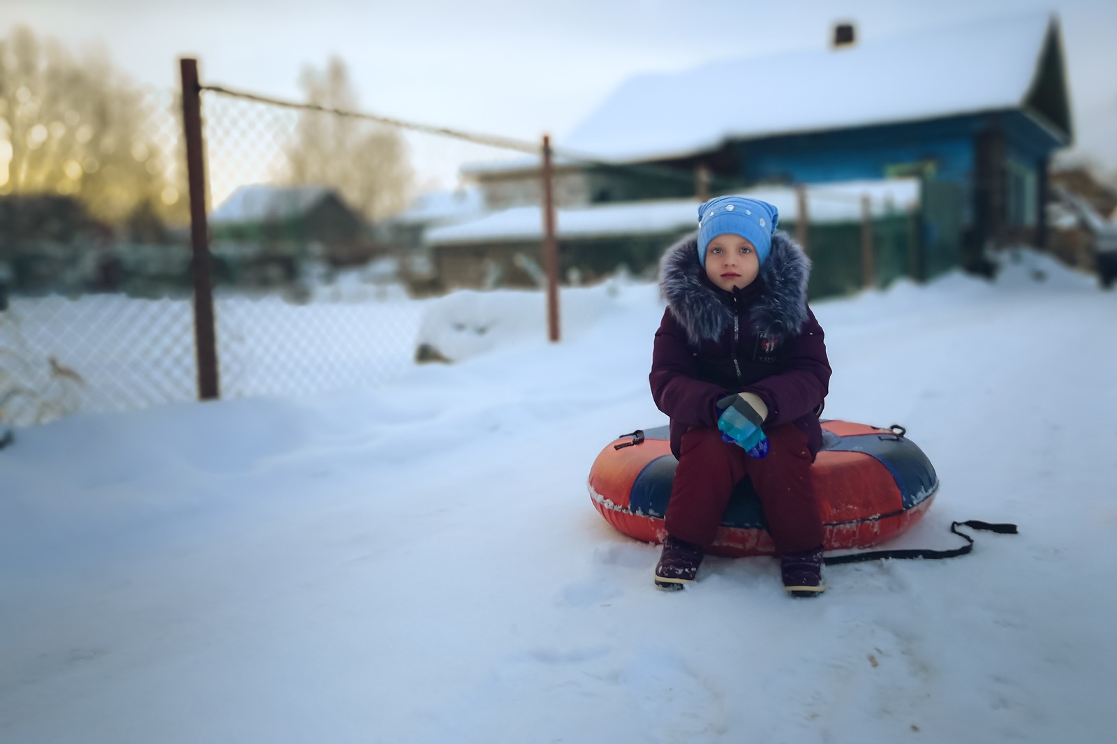 Phonephoto... - My, Honor 10, Winter, Tubing, Children, The photo