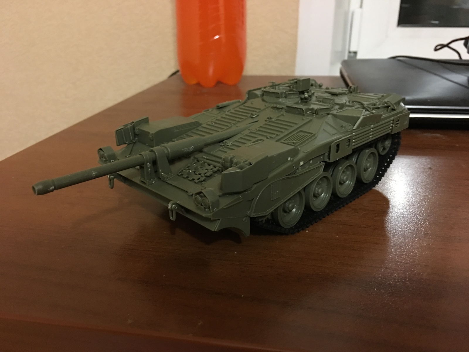 The first painting of the model. Strv 103 - My, World of tanks, Modeling, Strv-103, Tanks, Longpost