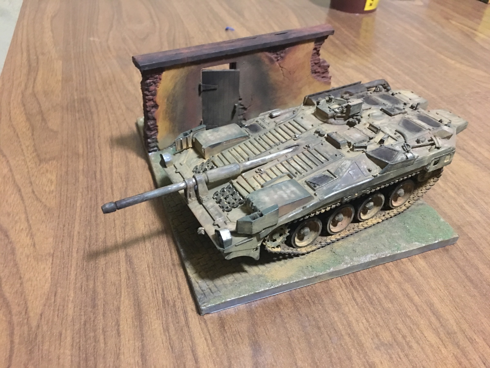 The first painting of the model. Strv 103 - My, World of tanks, Modeling, Strv-103, Tanks, Longpost