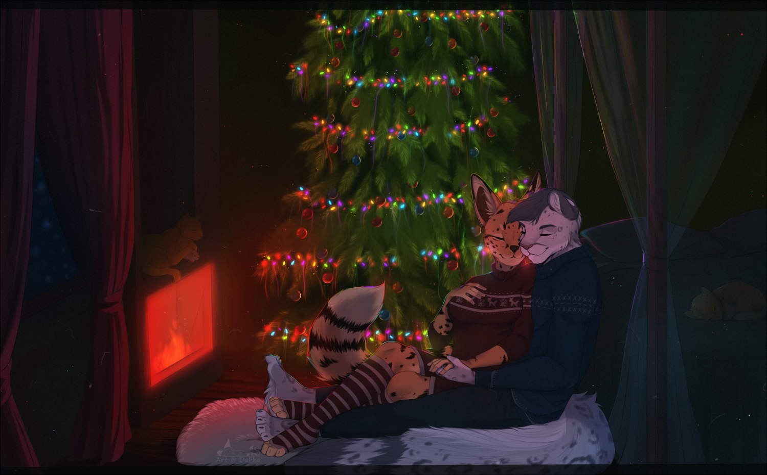 In warmth and comfort - Furry, Anthro, Art, Dafka