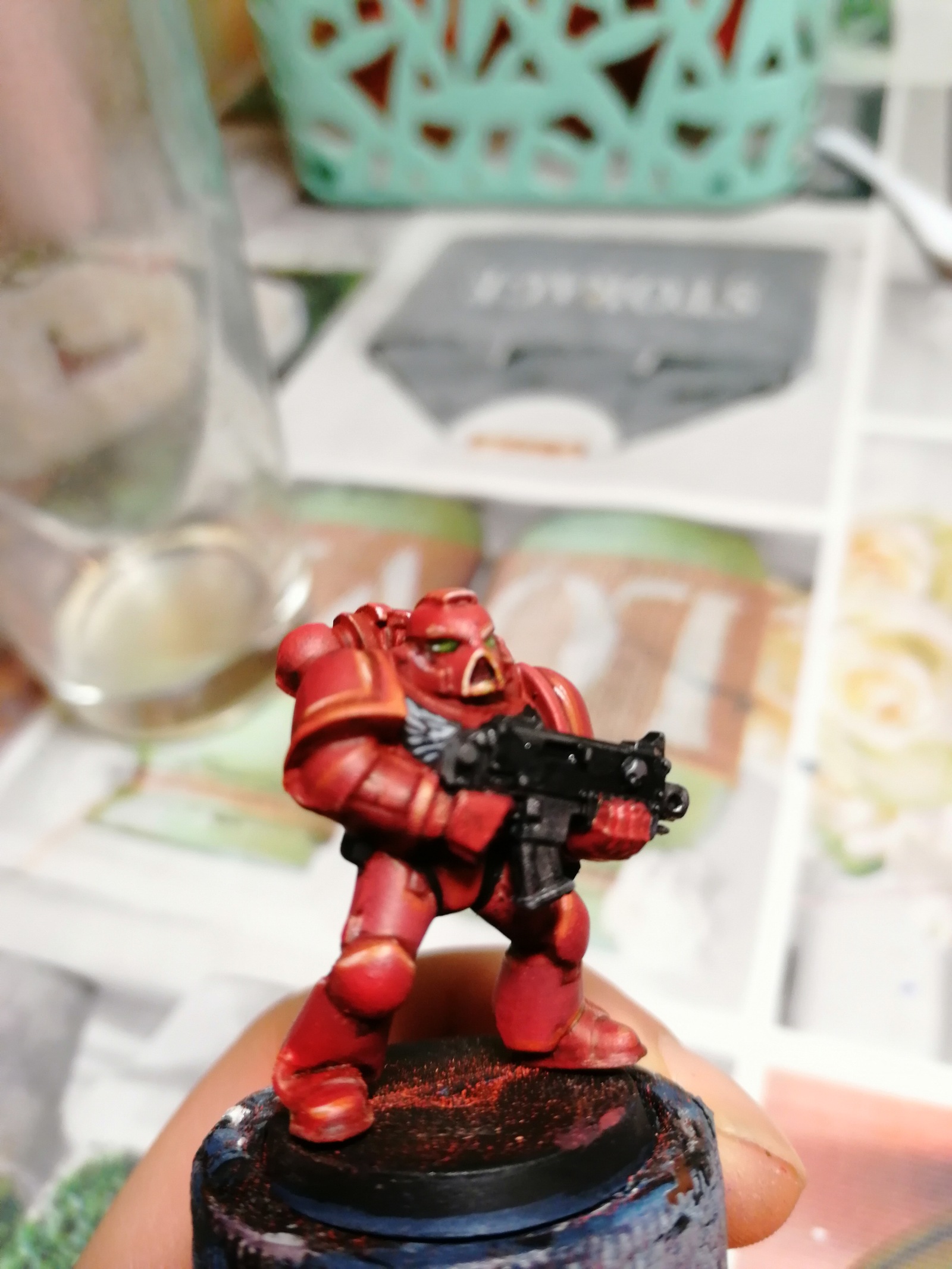 The first attempts to paint the Space Marines - My, Warhammer 40k, Space Marine, Ultramarines, Painting miniatures, Longpost