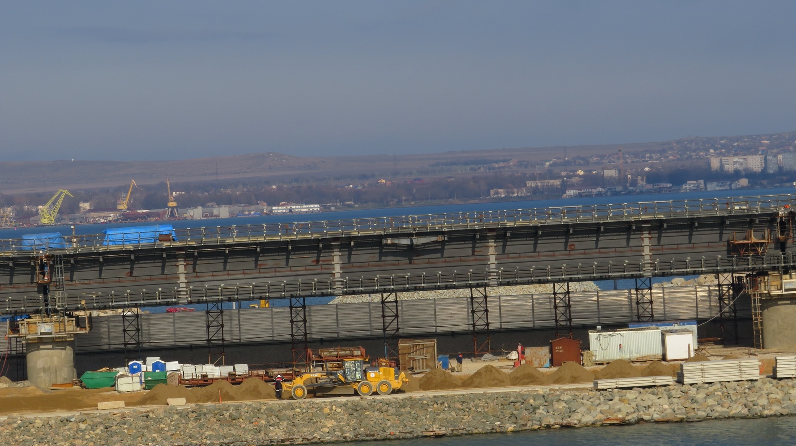 Crimea. Crimean bridge. Details of the construction of the railway. 24 photos. - Crimea, Kerch, Crimean bridge, Railway, Building, Video, Longpost