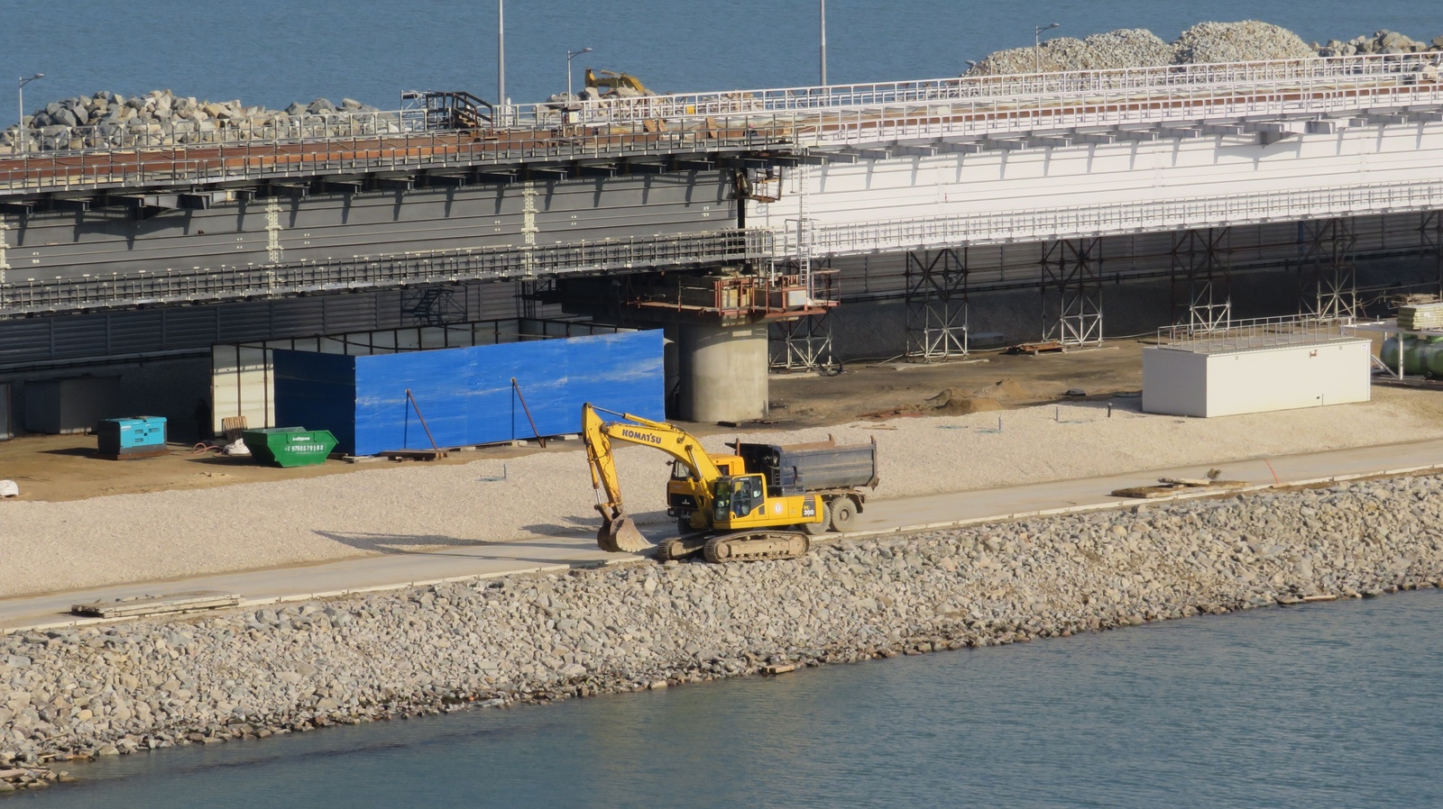 Crimea. Crimean bridge. Details of the construction of the railway. 24 photos. - Crimea, Kerch, Crimean bridge, Railway, Building, Video, Longpost