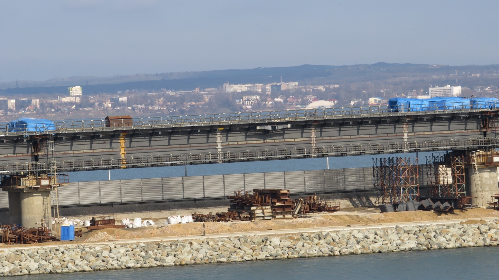 Crimea. Crimean bridge. Details of the construction of the railway. 24 photos. - Crimea, Kerch, Crimean bridge, Railway, Building, Video, Longpost