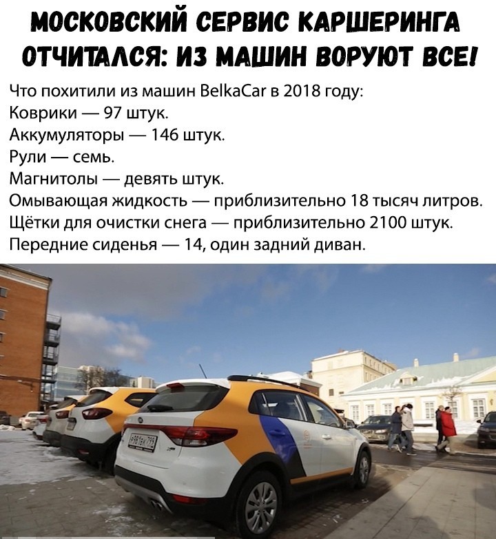 About carsharing - Moscow, Humor