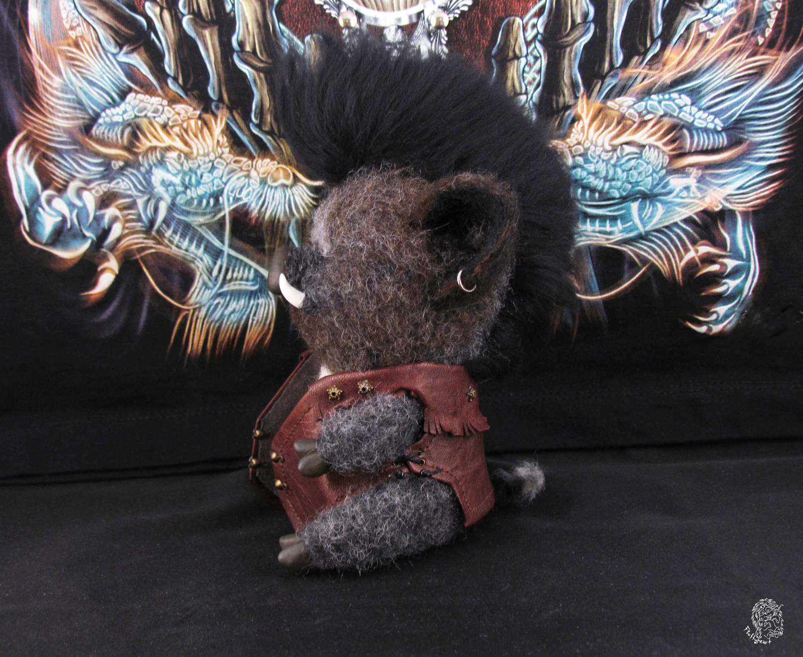 Billy Jr. - My, Boar, Author's toy, Dry felting, Needlework without process, Longpost, Handmade, Presents