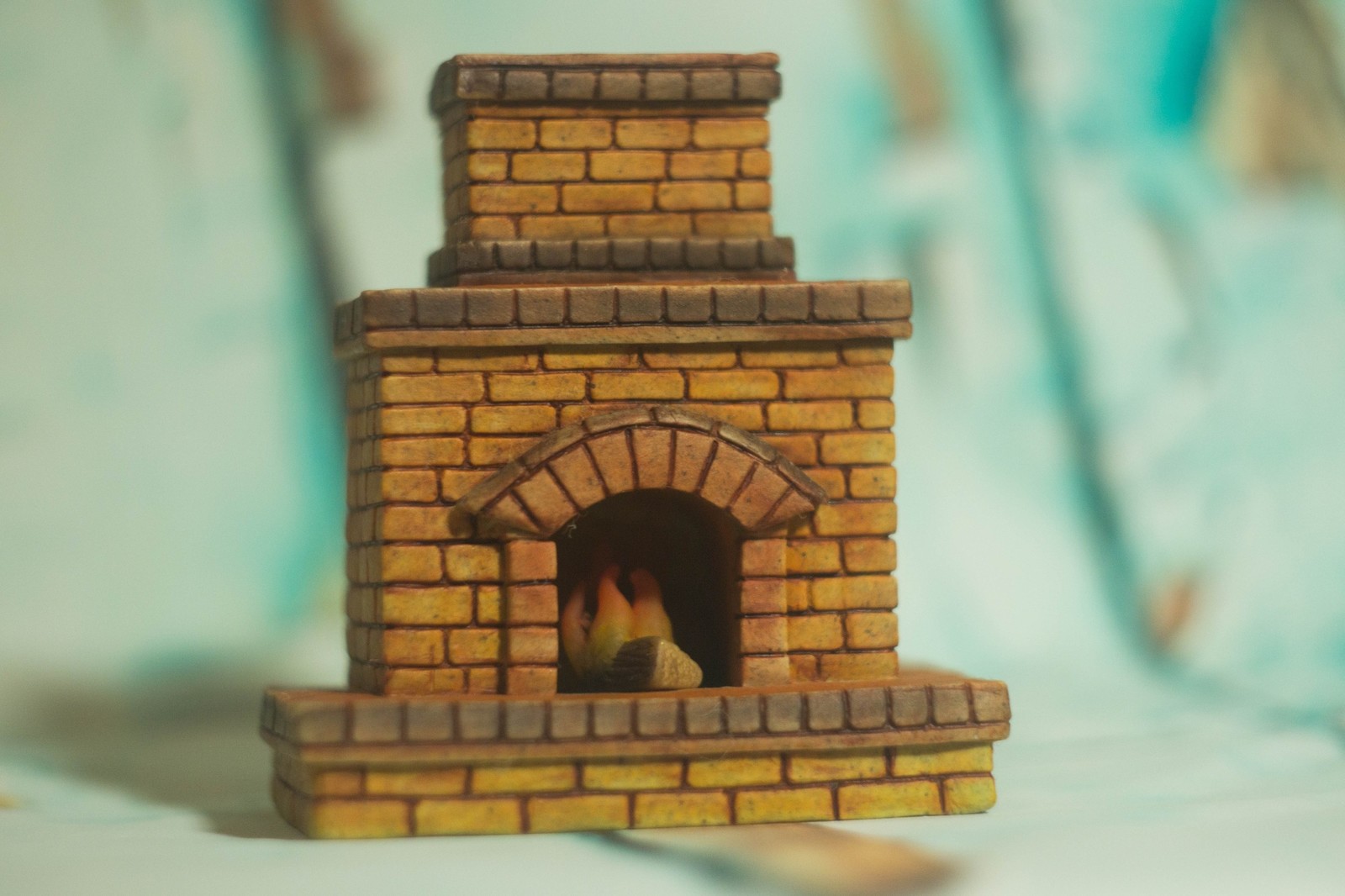 Table stove - My, Polymer clay, Handmade, Needlework without process, Fireplace, Stove, Longpost