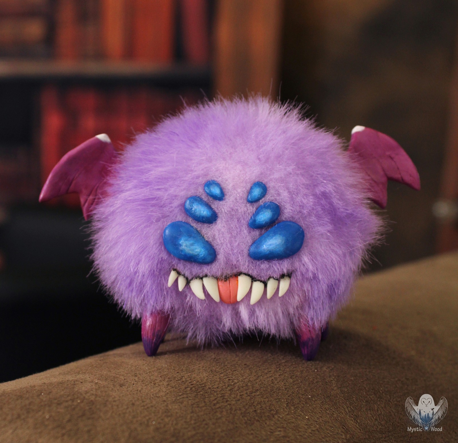 Fluffy - My, Polymer clay, Handmade, Needlework without process, Fantasy, Longpost