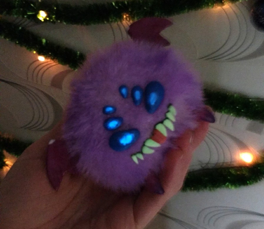 Fluffy - My, Polymer clay, Handmade, Needlework without process, Fantasy, Longpost