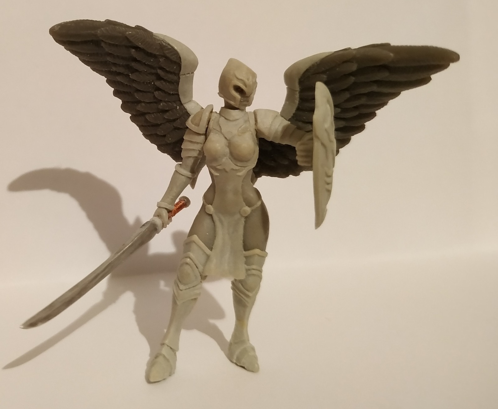 Warrior with wings - My, Needlework with process, Miniature, Лепка, Fantasy, With your own hands, Figurine, Valkyrie, Polymer clay, Longpost, Figurines