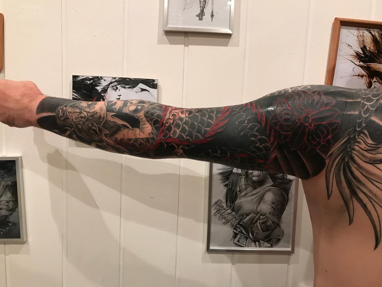 My first long-term tattoo. - My, Tattoo, Sleeve