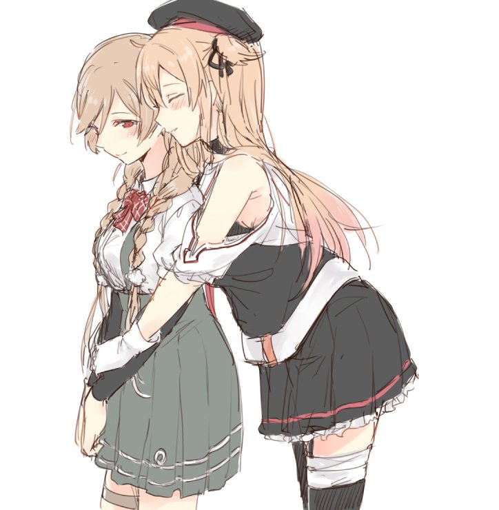 Minegumo and Murasame - Minegumo, Murasame, Kantai Collection, Anime Art, Аниме