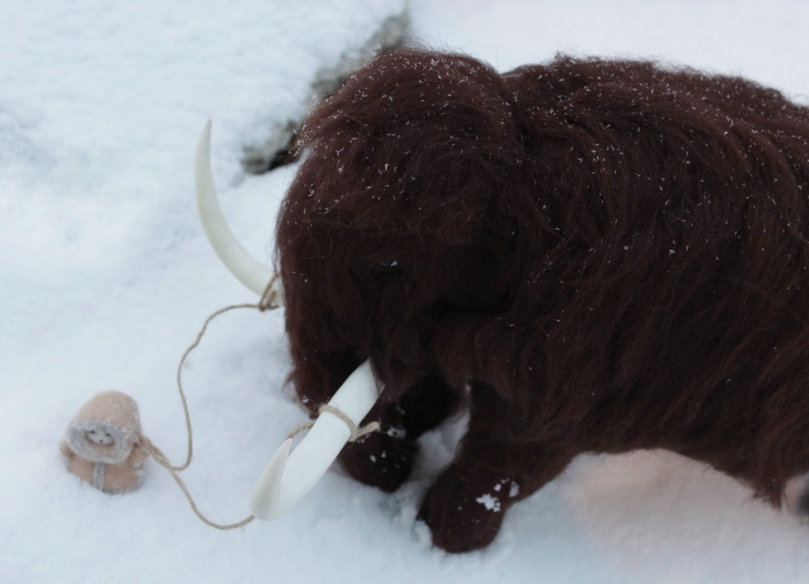 woolly mammoth - My, Needlework without process, Dry felting, Toys, Mammoth, With your own hands, Hobby, Creation, Handmade, Longpost