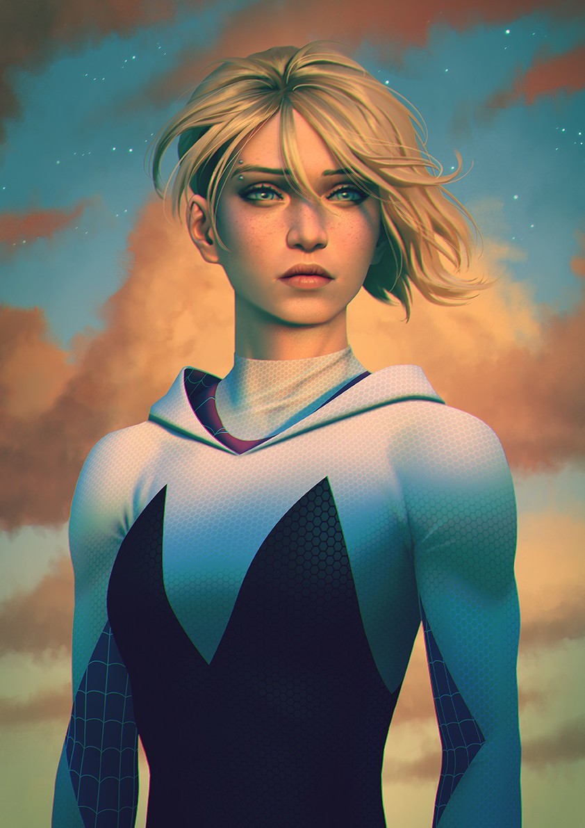 Spider gwen - Art, Drawing, Spider-gwen, Marvel, Rafael De Guzman, Gwen Stacy