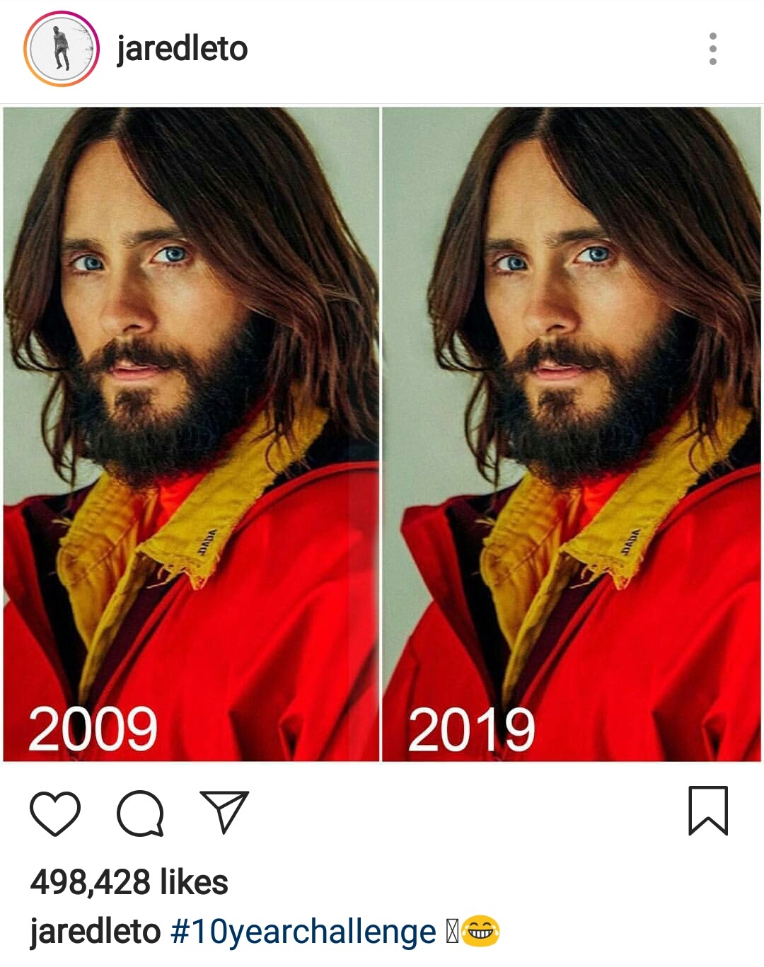 Нестареющий Джаред - Джаред Лето, Музыканты, 10yearschallenge, Instagram