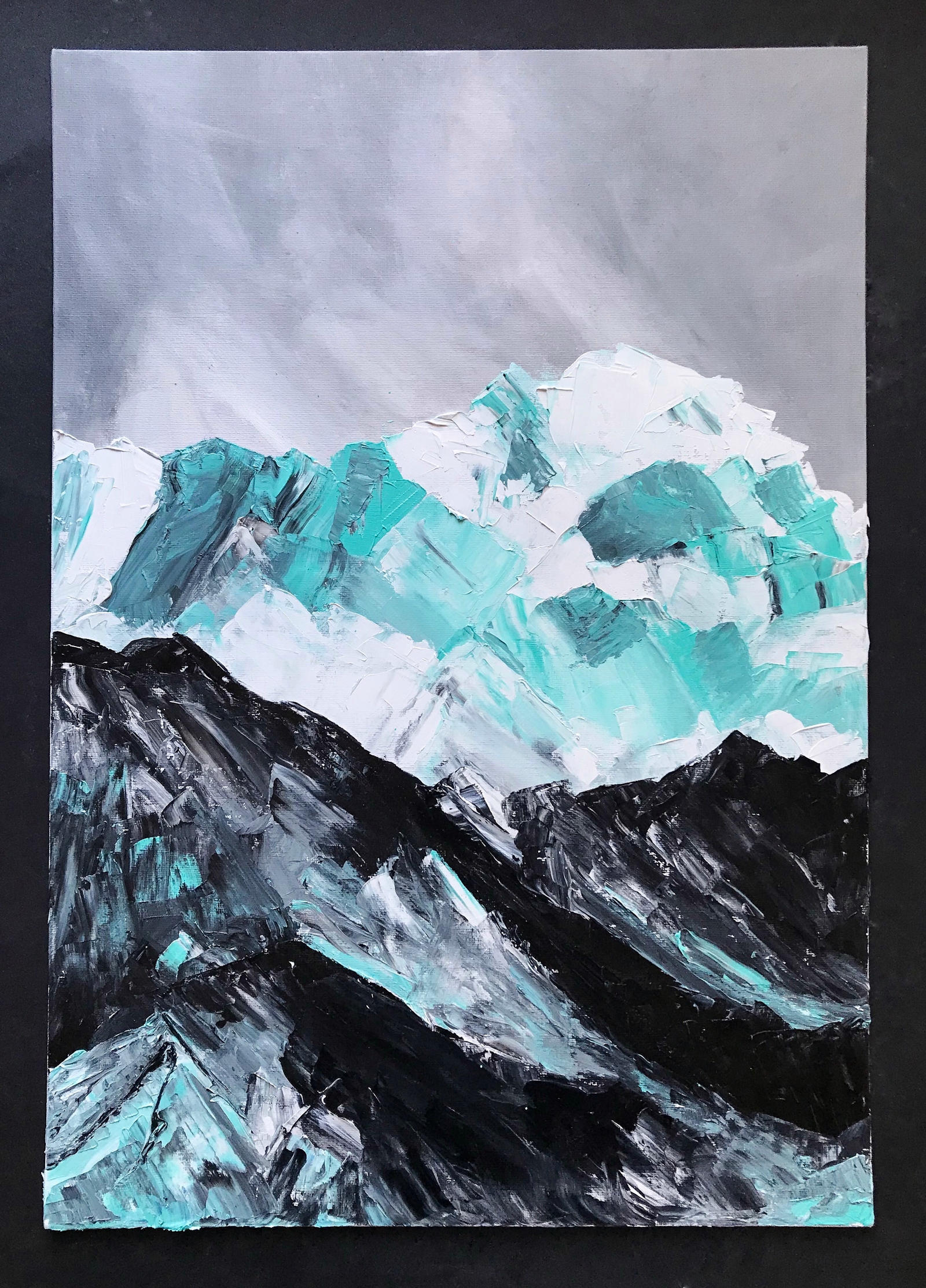 The mountains - My, Canvas, Butter, Oil painting, The mountains, Landscape, Painting