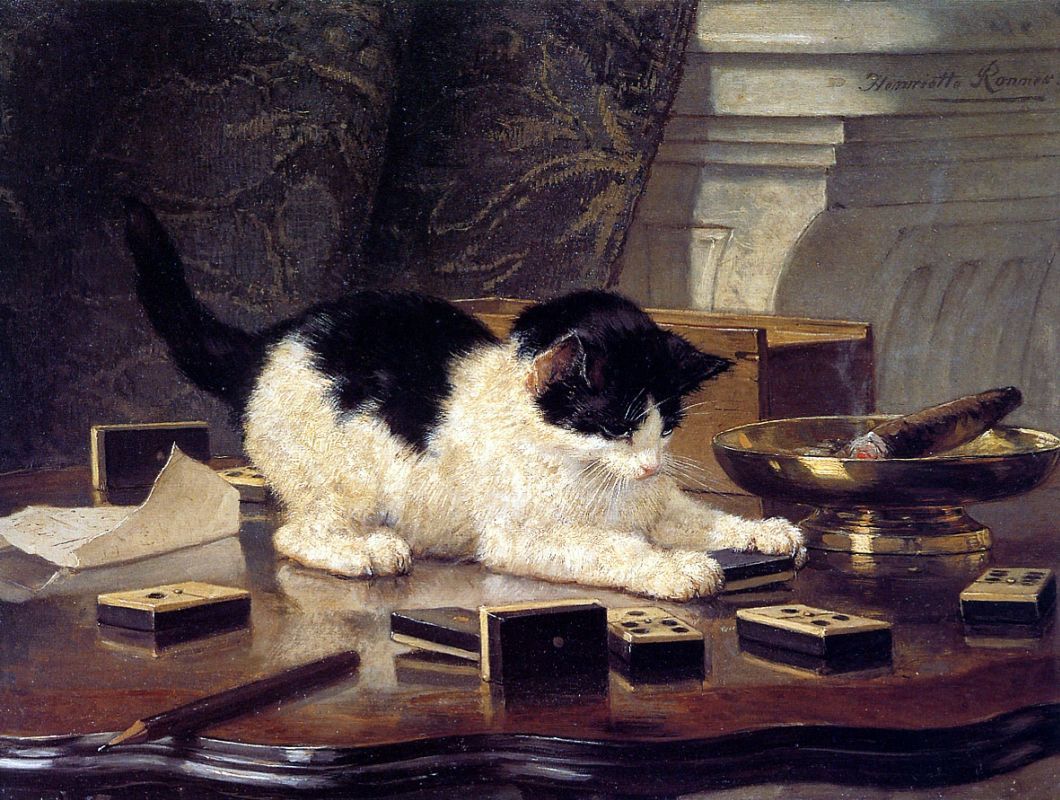 The charm of cats in the paintings of Henrietta Ronner-Kniep - Painting, cat, , Animalistics, Artist, Longpost