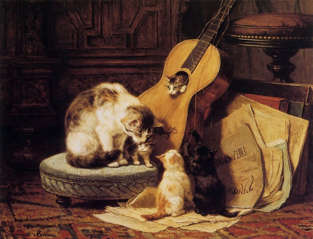 The charm of cats in the paintings of Henrietta Ronner-Kniep - Painting, cat, , Animalistics, Artist, Longpost