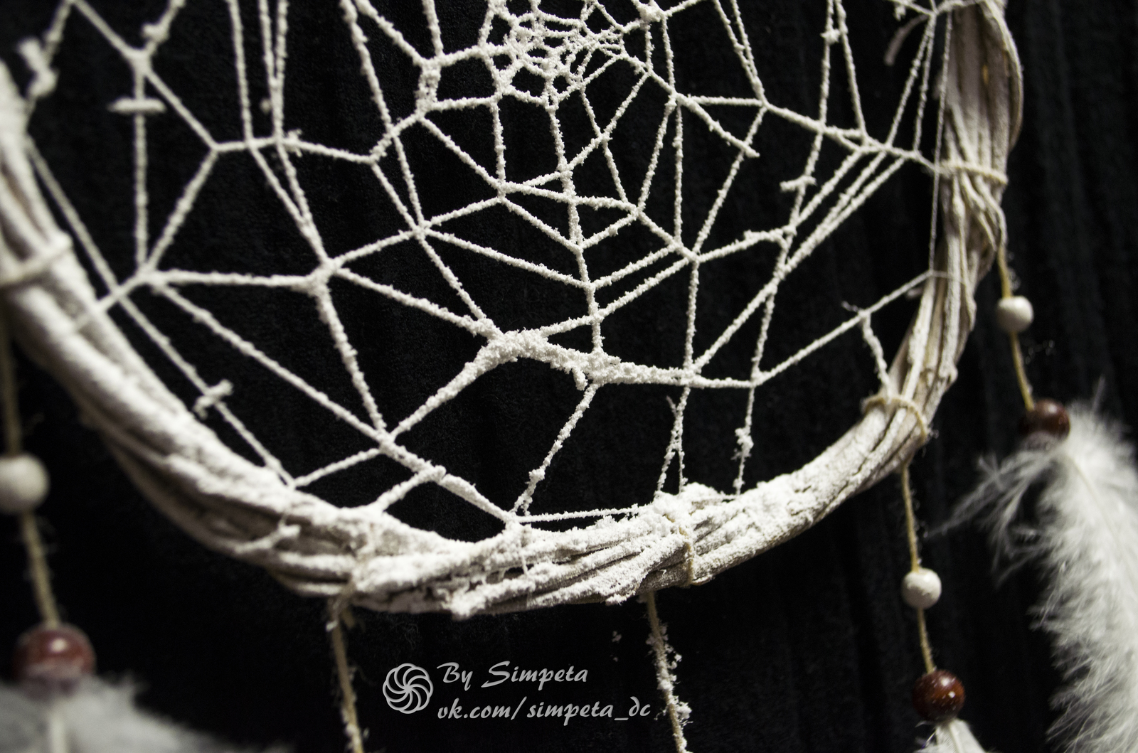 Dreamcatcher Hoarfrost - My, Bysimpeta, Handmade, , Dreamcatcher, Needlework, Needlework without process, With your own hands, Longpost