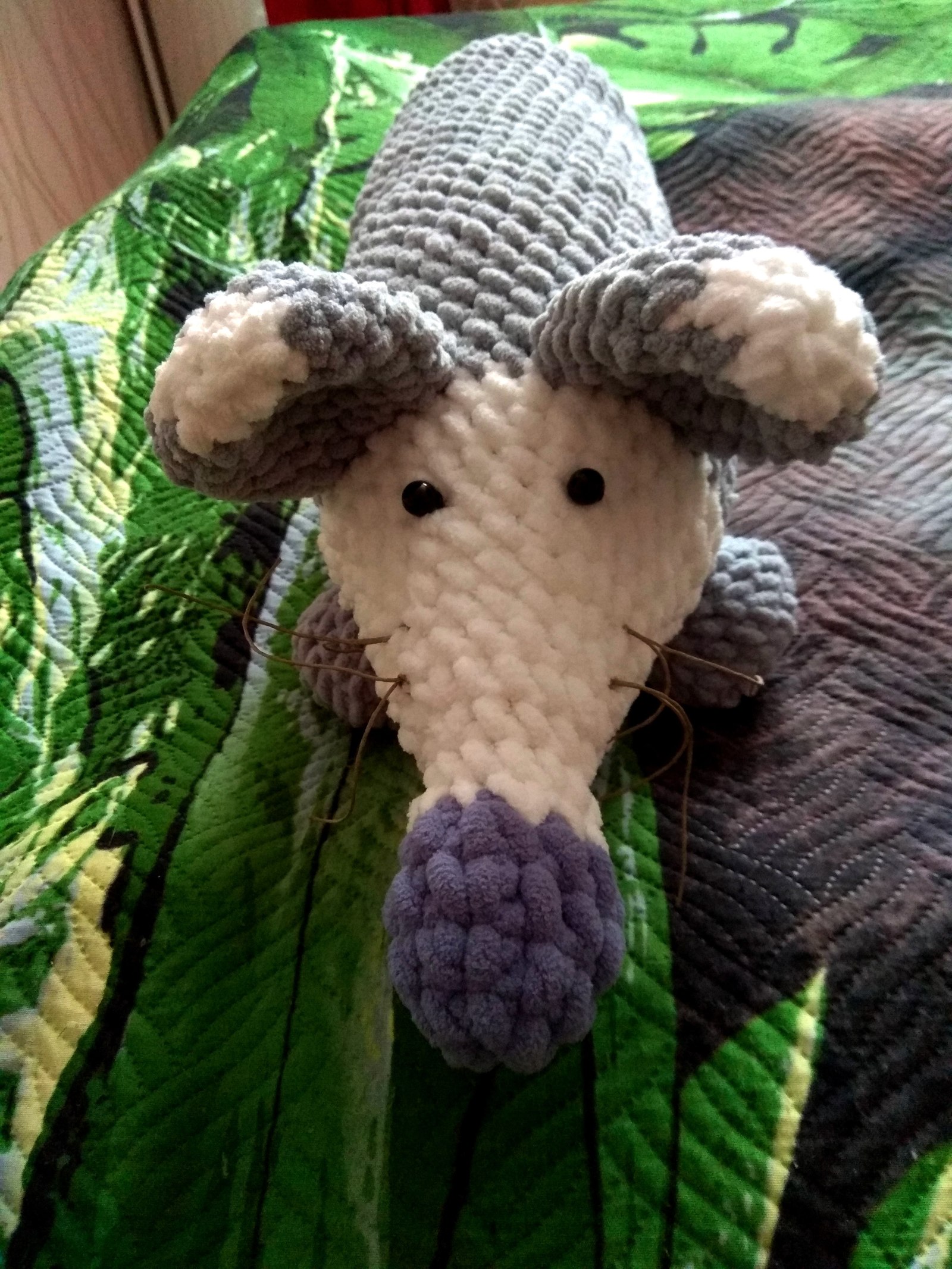 Rat Lariska. - My, Friday tag is mine, Knitted toys, Crochet, Pillow, Rat, Larisa, The photo, Longpost