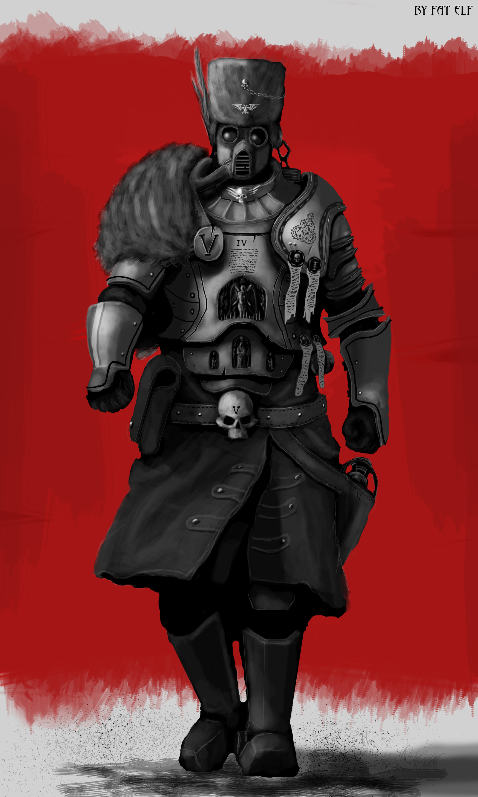 Regiments of the Imperial Guard - My, Wh Art, Imperial guard, Fan art, Longpost