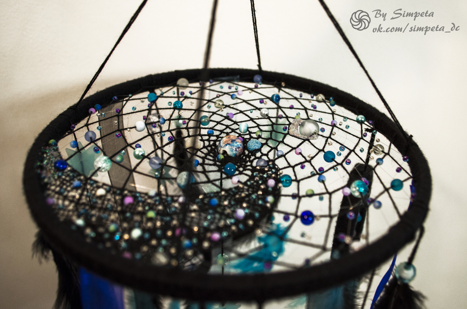 Dreamcatcher - mobile Space carousel - My, Bysimpeta, Handmade, , With your own hands, Needlework without process, Needlework, Dreamcatcher, Longpost