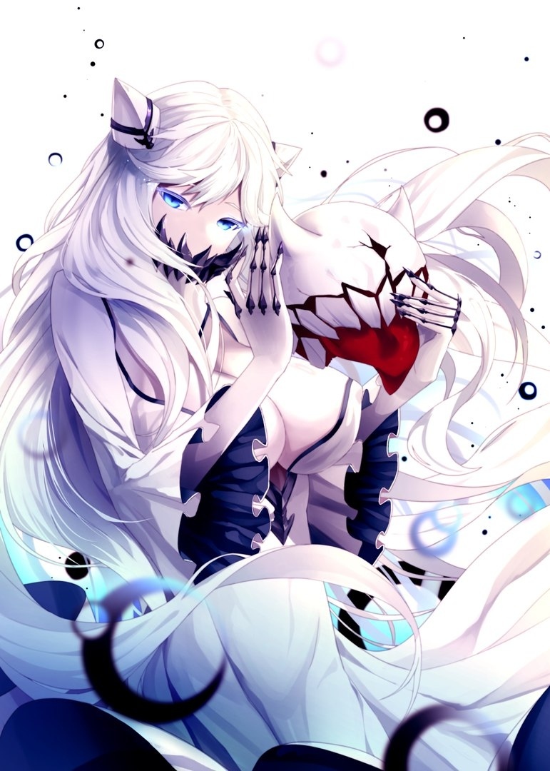 Midway Hime - NSFW, Kantai Collection, Midway hime, Сиськи, Этти, Anime Art, Аниме, Арт, Abyssal