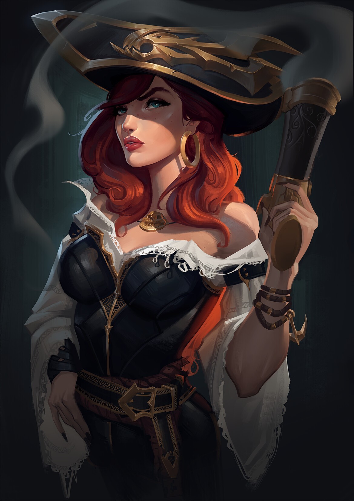 Miss fortune - Art, Drawing, Miss fortune, League of legends, 