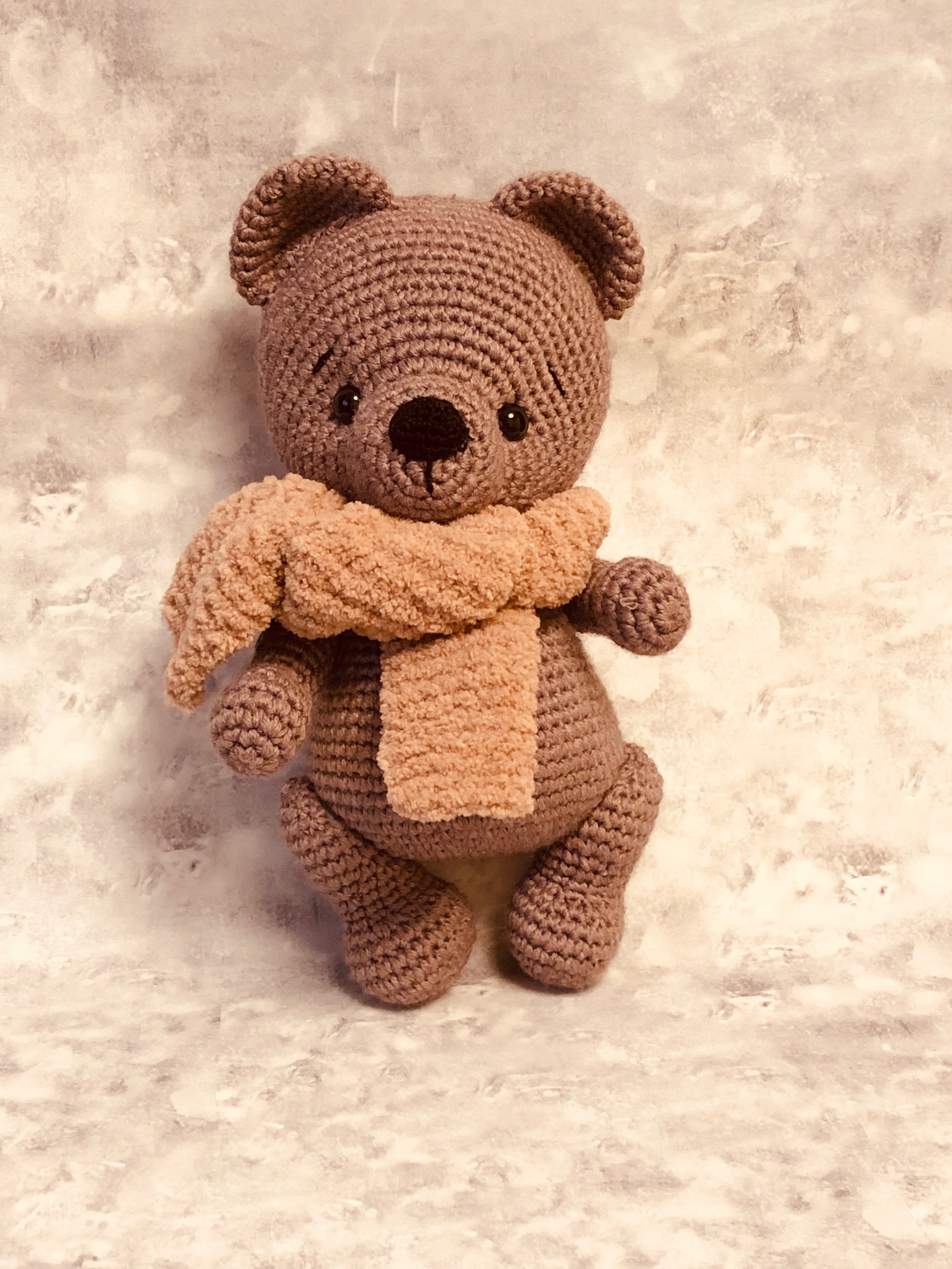 knitted bear - My, Amigurumi, Knitted toys, Presents, Longpost