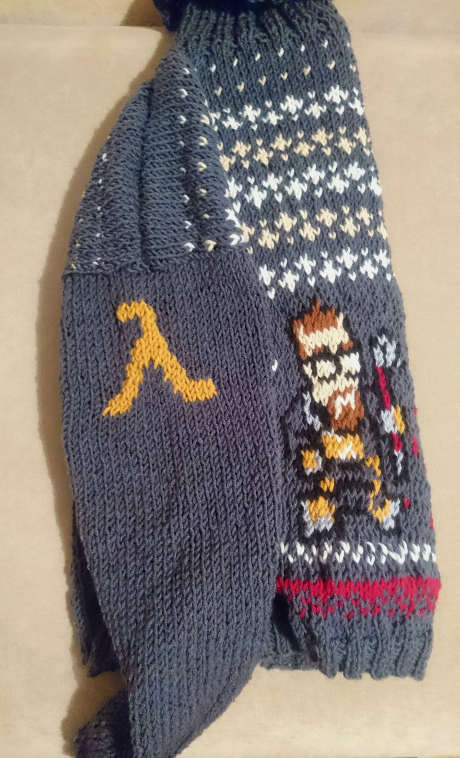 Sweater for gaming nostalgia - My, Pullover, Needlework without process, Half-life, Knitting, Headcrab, Longpost