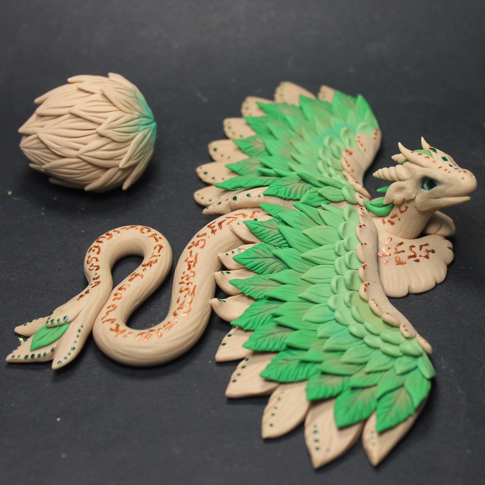 Another dragon - My, Needlework without process, Лепка, Polymer clay, The Dragon, Handmade, Handmade, Longpost