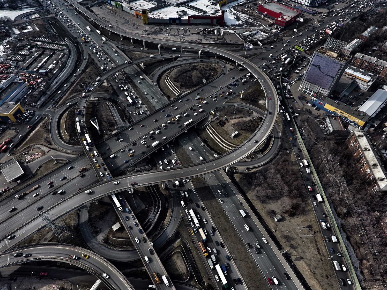 Arteries of the city - My, The photo, Moscow, Road, Quadcopter, DJI Phantom